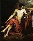 Saint Canvas Paintings - Saint John the Baptist in the Wilderness
